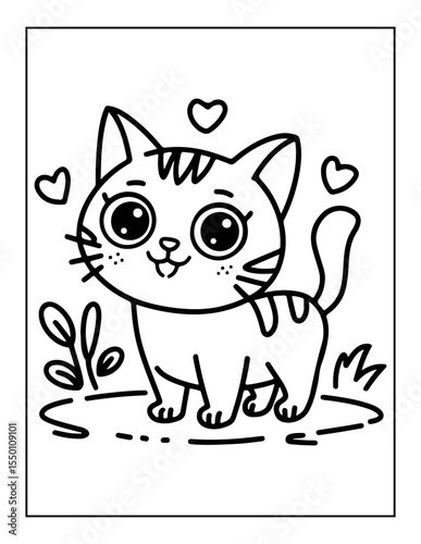 cute cat coloring pages for kids