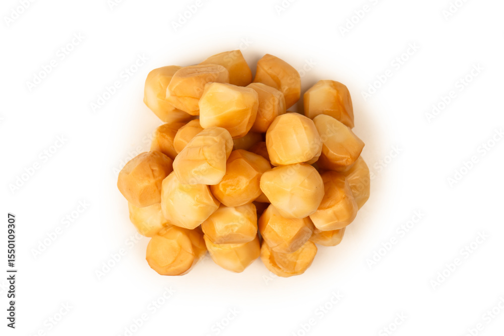 Fototapeta premium Piece of cheese isolated on white bacckground.