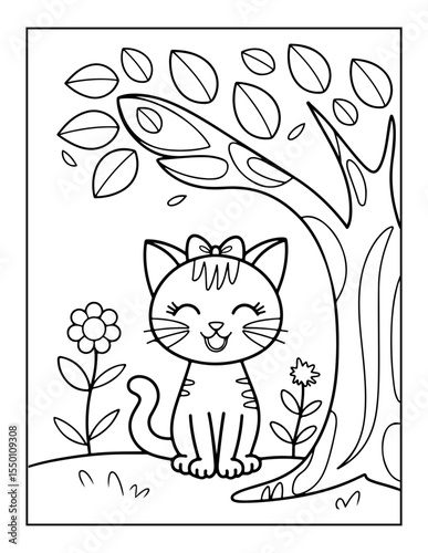 cute cat coloring pages for kids