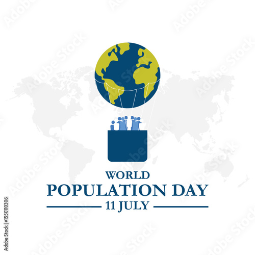 World population day, held on 11 july,  World population day. July 11. Vector illustration,banner,greeting card or poster of world population day. eps file.
