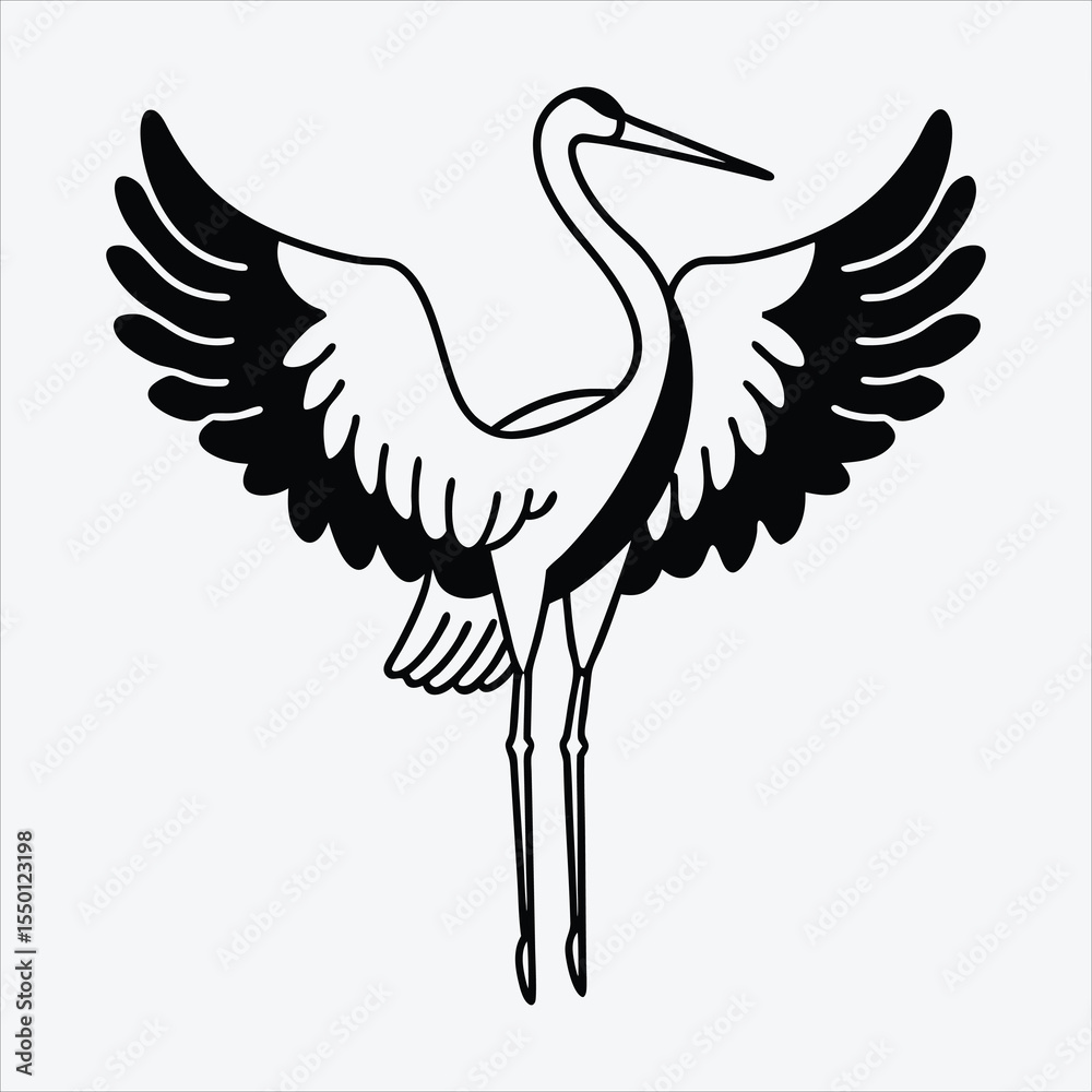 Obraz premium Cockatoo line art White background illustration Generative Ai