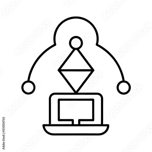 Remote Education Icon Set Vector Outline