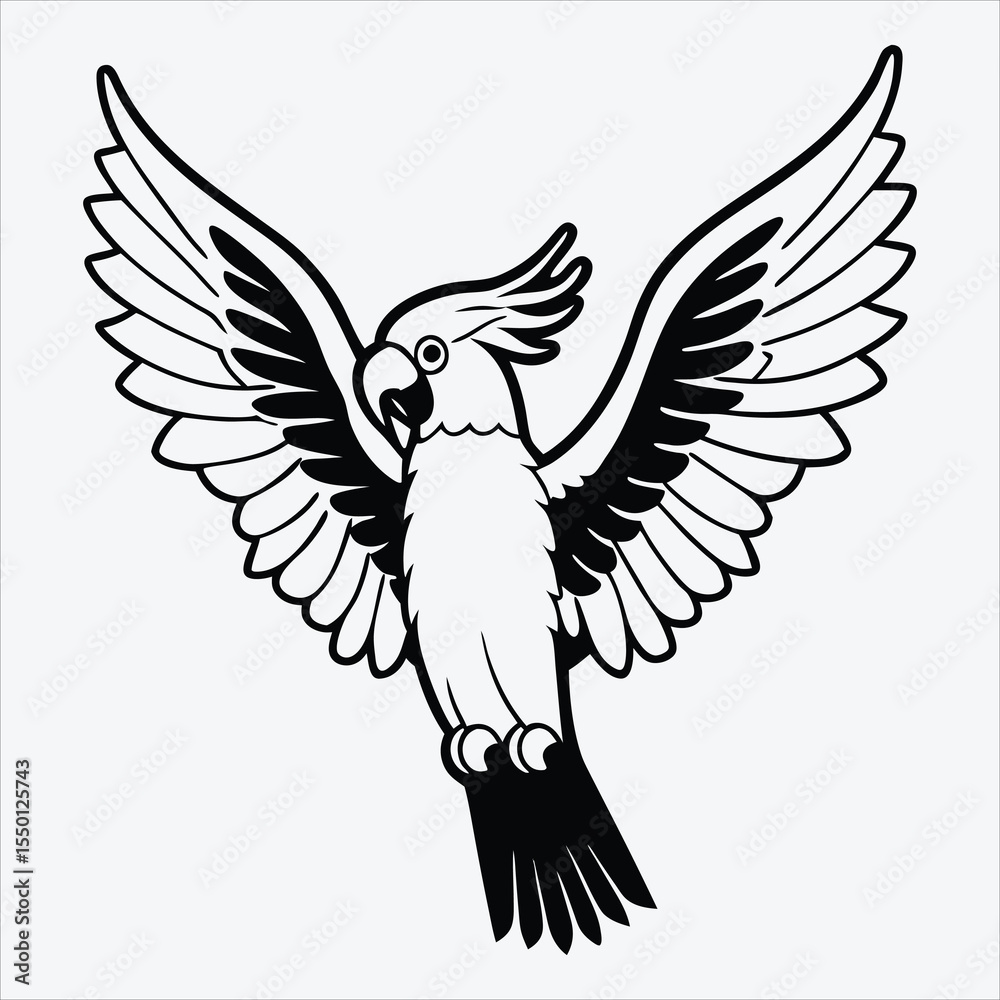 Obraz premium Canary line art White background illustration Generative Ai