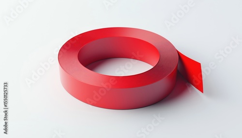 General Purpose Vinyl Red Tape On White - Essential Adhesive For General Tasks, Made Of Durable Vinyl Material Ideal For Various Applications.