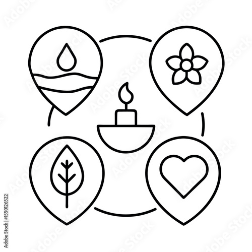 Minimal Self Care Line Art Elements