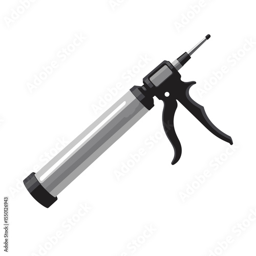 Caulking gun tool for construction and building materials concept  