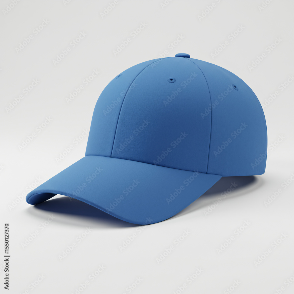 Fototapeta premium Classic Blue Baseball Cap A Fashionable Headwear Accessory