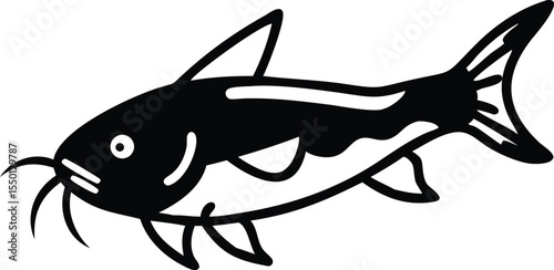 Whimsical electric catfish illustration with vibrant colors and bold lines