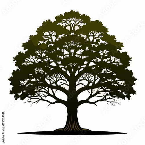 vector tree silhouette
