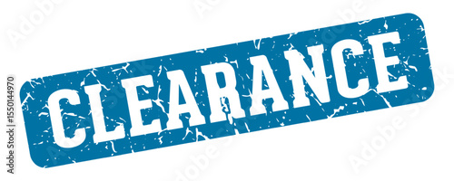 clearance rectangular sign. clearance stamp
