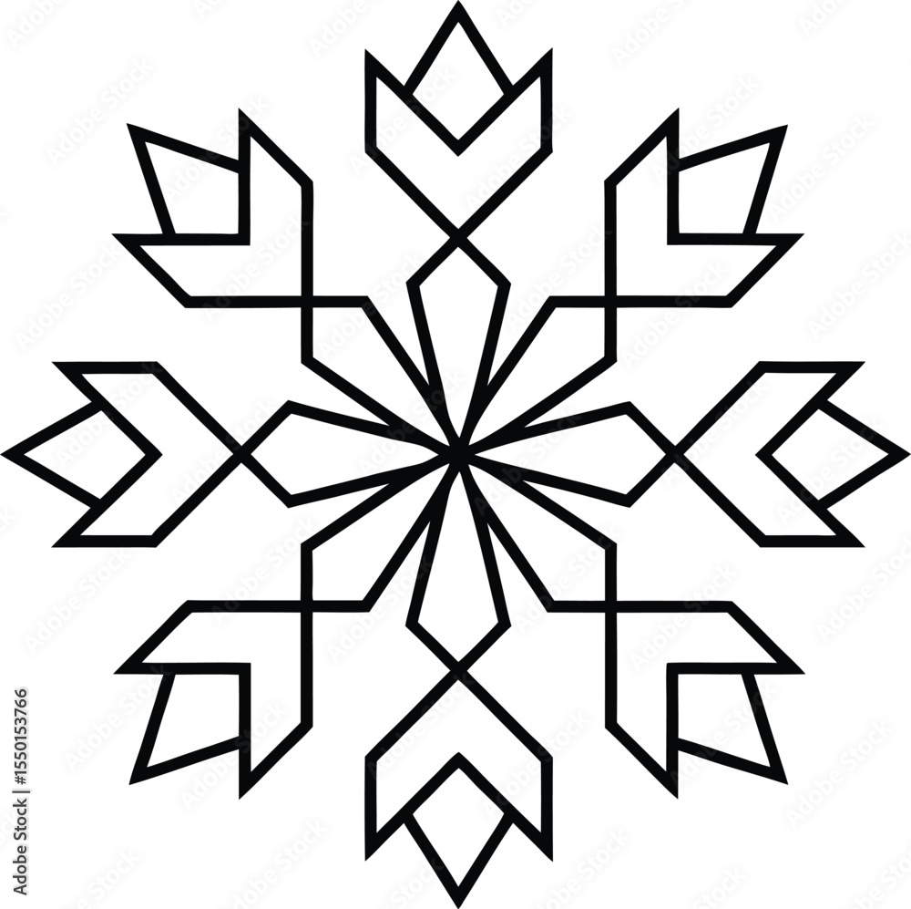 vector illustration of a snowflake
