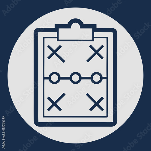 Tactical planning icon with checklist