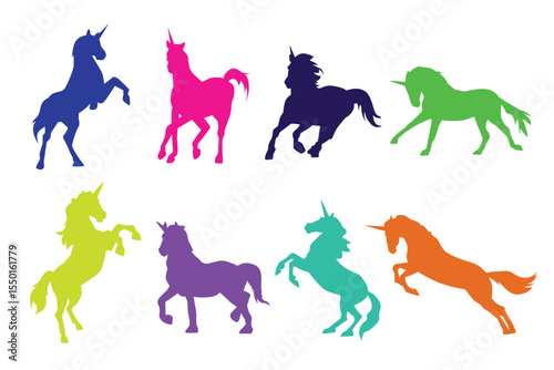 Illustrator of  colors   Unicorn vector design 