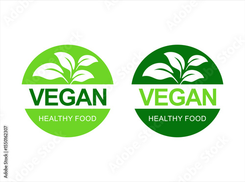 Vegan icon set badge and emblem sign bio ecology organic logo and badges label tag collection