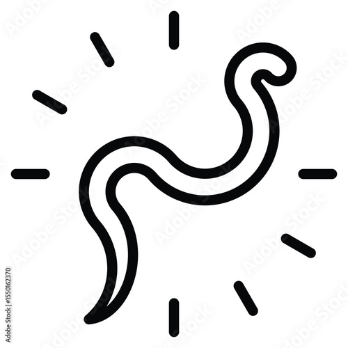 Parasitic Infections Icon Line Vector Illustration