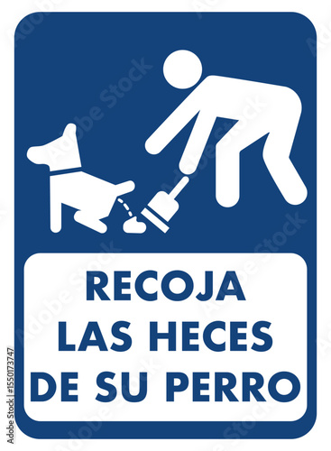 Sign with icon of a person picking up his dog's feces