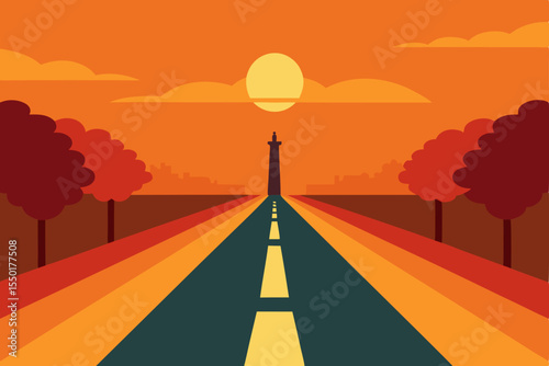 road to the sunset