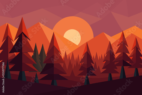 sunrise in the mountains