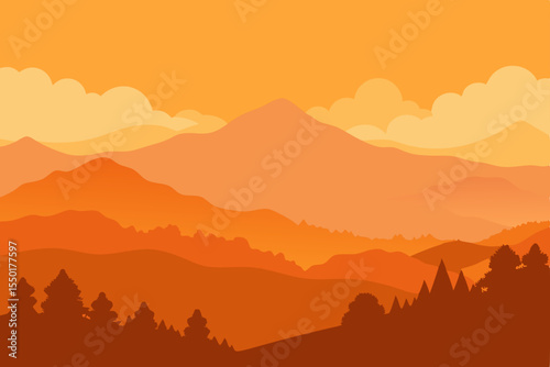 sunrise in mountains