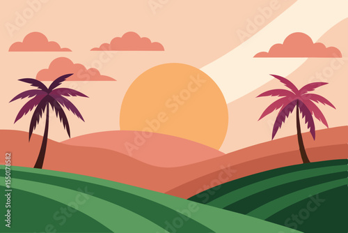 palm trees on the beach