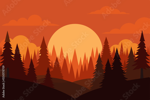 sunrise in the mountains