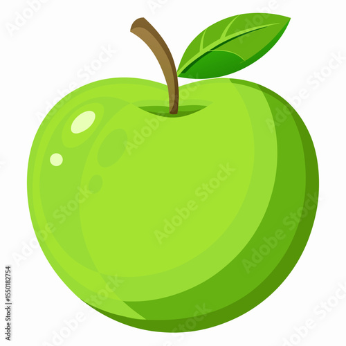 Minimal Green Apple Icon
