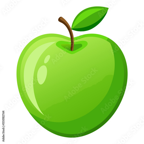 Minimal Green Apple Icon