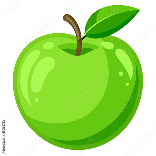 Minimal Green Apple Icon