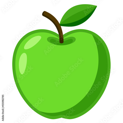 Minimal Green Apple Icon