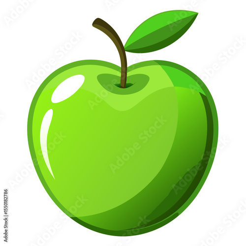 Minimal Green Apple Icon