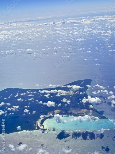 the Bahamas seen from an airplane
