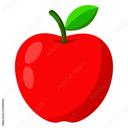 Flat Red Apple Design