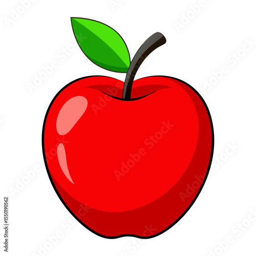 Flat Red Apple Design