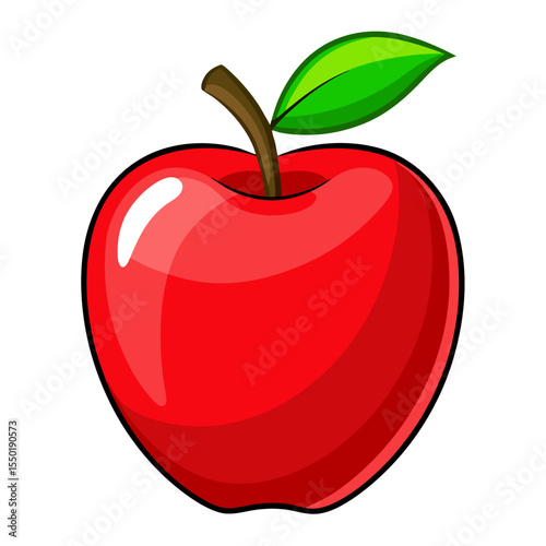 Flat Red Apple Design