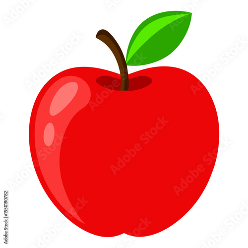Flat Red Apple Design