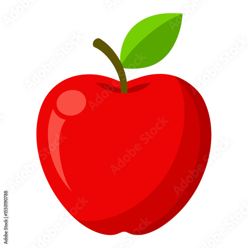 Flat Red Apple Design