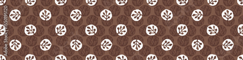 Polka dot blockprint seamless vector border. Neutral unisex whimsical style for washi tape, edging and handmade print texture. spotty vintage Ribbon. 