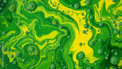 Fluid toxic waste illustration