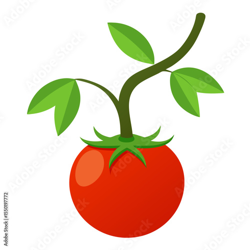 Tree Tomato Flat Icon Design
