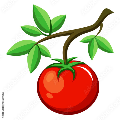 Tree Tomato Flat Icon Design