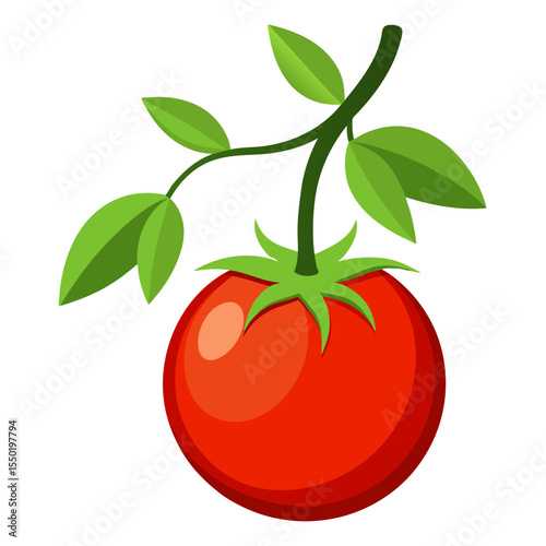 Tree Tomato Flat Icon Design