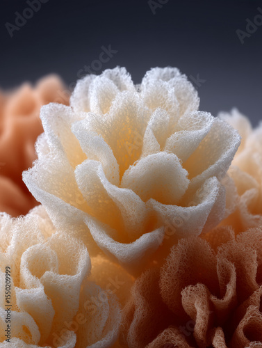 White flower-shaped rice cracker snack
