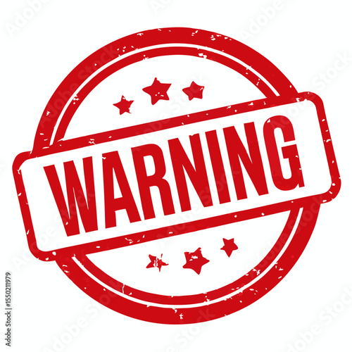 warning stamp vector