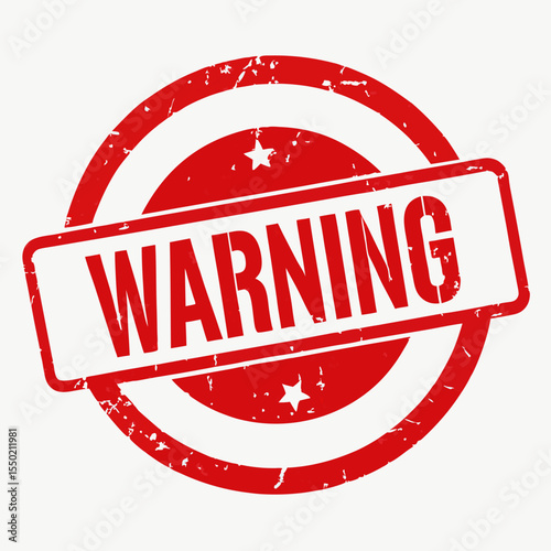 warning stamp vector