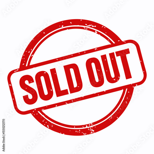 sold out stamp vector