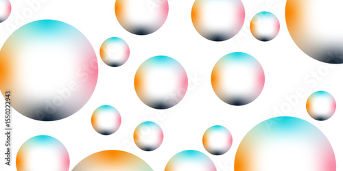 Design soap bubbles on a transparent background. seamless pattern colorful soap bubble background. isolated colorful large and small bubbles. Holographic fluid circles in pastel colors.