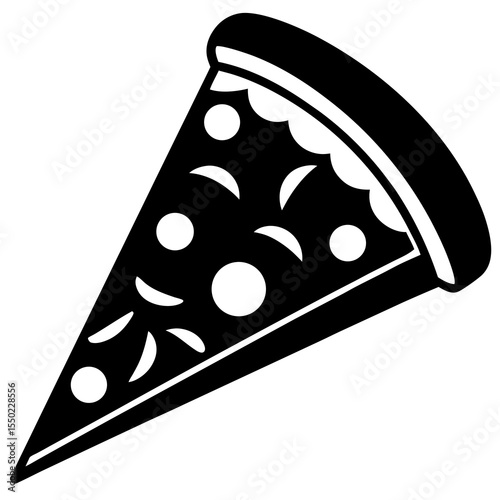 Delicious Slice of Pizza: A single, inviting slice of pizza. The iconic Italian dish comes to life with an enticing illustration, ready to satisfy any craving