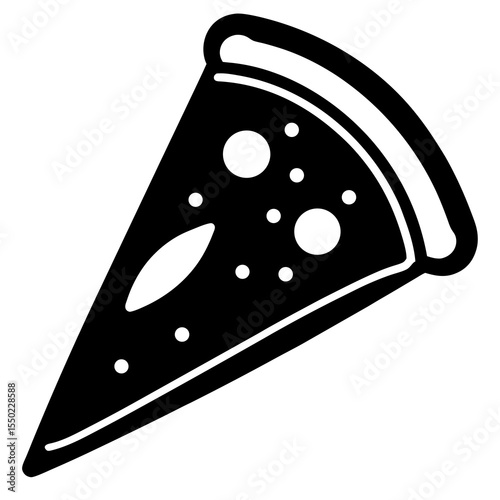 Delicious Slice of Pizza: A single, inviting slice of pizza. The iconic Italian dish comes to life with an enticing illustration, ready to satisfy any craving