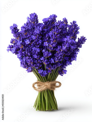 Hyacinth flower arrangement in rustic vase on white background
