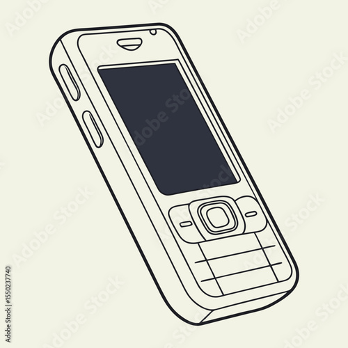 Single mobile phone vector